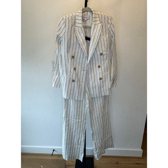 Derek Lam 10 Crosby | Walter Double Breasted Linen-Blend Jacket & Pant Set $975 - Picture 5 of 8
